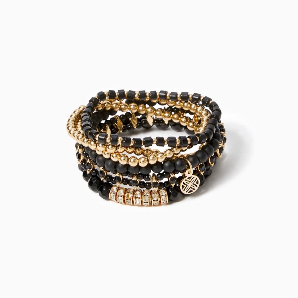 Lilly Pulitzer stretch bracelets. New!  Black and gold.